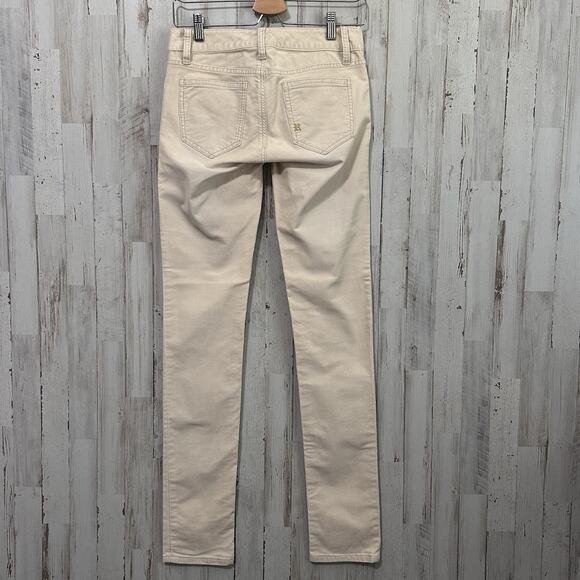 Ralph Lauren Rugby Womens Corduroy Pants 2 28x33 Cream Low Rise Designer Tall - Picture 6 of 7